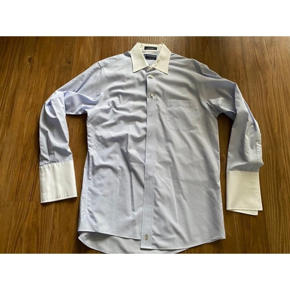 Stafford Men's French Cuff Dress Shirt (15.5 32/33)